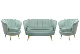 Комплект кресел и дивана ракушка Pearl Double Green №0