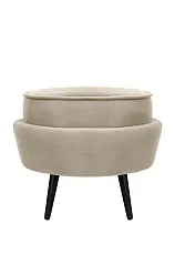 фото Пуф Pearl Adorn Taupe на черных ножках