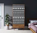 Шкаф двухстворчатый "Бербер (Berber)" принт 19 арт BB16/Print_19 №0