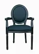 Мягкий стул с подлокотниками Volker Arm Black №0