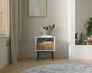 красивые Тумбочка с ящиком КОТО (KOTO) арт KT01 Белый в интернет-магазине