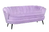 Диван ракушка для гостиниц Pearl Triple Purple на черных ножках №1