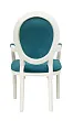 Мягкий стул с подлокотниками Volker Arm Blue and White №2