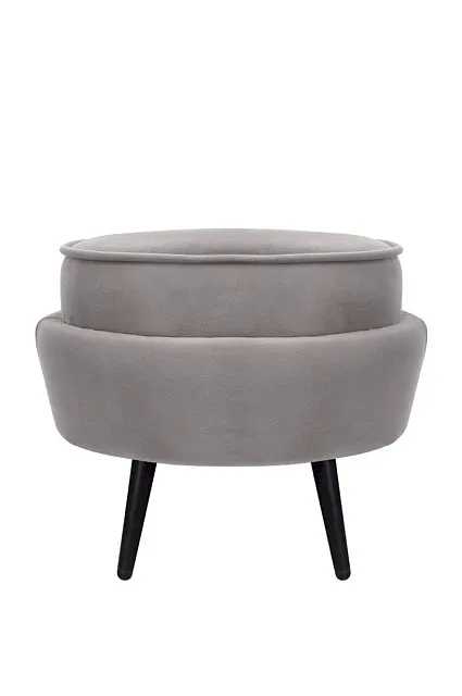 Пуф Pearl Adorn Grey на черных ножках в Москве Пуф Pearl Adorn Grey на черных ножках в Москве