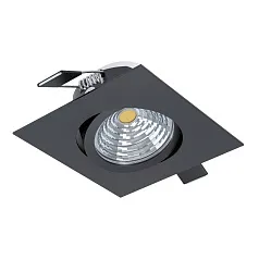 заказать стильные 33394 Встраиваемый светильник диммируемый SALICETO, 6W (LED), 4000K, 450lm, L88, B88, H42, алюминий, черный / стекло, прозрачный, белый