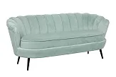 Диван ракушка для гостиниц Pearl Triple Green на черных ножках №1 в Москве