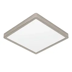 красивые 900595 Накладной светильник диммируемый FUEVA 5, 20,5W (LED), 3000K, L285, B285, H28, сталь, матовый никель / пластик, белый