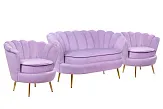 Комплект кресел и дивана ракушка Pearl Double Purple №1