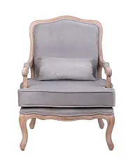 Мягкое полукресло с подлокотниками Nitro Grey Velvet на заказ