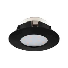 купить красивые 900743 Встраиваемый светильник PINEDA, 4,9W (LED), 3000K, IP20, IP44, ?78, пластик, черный в интернет-магазине