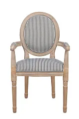 заказать Мягкий стул с подлокотниками Volker Arm Black Pinstripe в интернет-магазине