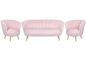 Комплект кресел и дивана ракушка Pearl Triple Pink V2 в интернет-магазине