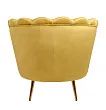 Низкое кресло ракушка Pearl Yellow №3