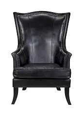 Кожаное кресло каминное Chester Black Leather в интернет-магазине