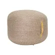 Пуф с кожаным ремешком HERRINGBONE HUBSCH, ø50 коричневый арт 700804 №0