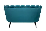 Диван ракушка Pearl Double Marine Velvet на черных ножках №3