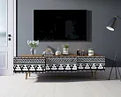 Комод "Бербер (Berber)" с ящиками низкий под TV принт 19 арт BB19/Print_19 №3