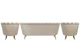 Комплект кресел и дивана ракушка Pearl Triple Taupe №2