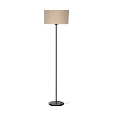 купить 900862 Торшер с ножным выключателем FENIGLIA, 1X40W (E27), H1510, сталь, черный / текстиль, лен, беж