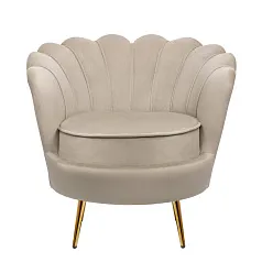 Низкое кресло ракушка Pearl Taupe