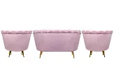Комплект кресел и дивана ракушка Pearl Double Pink №2