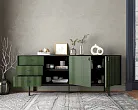 Комод с дверками и нишей "Эмерсон (Emerson)" арт EM15/green/L №1