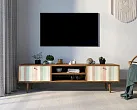 Комод "Бербер (Berber)" с нишей низкий под TV принт 45 арт BB49/Print_45 №3