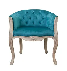 купить Низкое кресло ретро Kandy Blue Velvet в интернет-магазине