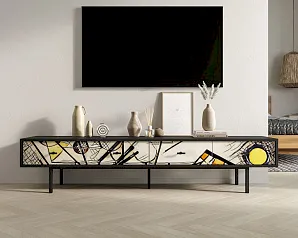 купить Комод с четырьмя ящиками под TV "Эмерсон (Emerson)" by Kandinsky арт EM06/Print_01