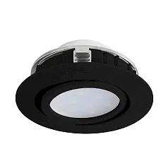 красивые 900748 Встраиваемый светильник диммируемый PINEDA, 5,5W (LED), 3000K, ?84, пластик, черный в интернет-магазине