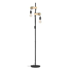 купить 43516 Торшер с ножн. выкл. TOWNSHEND, 2х10W(E27-LED), L205, B250, H1665, сталь, дерево, черн, коричн в интернет-магазине