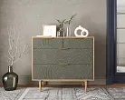 Комод с четыремя ящиками "Лайн (Line)" R22/browngrey №3