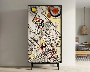 Шкаф двухдверный "Эмерсон (Emerson)" by Kandinsky арт EM091/Print_01 в интернет-магазине