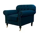 Классическое кресло Kavita Dark Blue №1