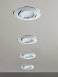 95848 Светодиодный встраиваемый светильник PINEDA регулир., 1х6W(LED), ?84, пластик, хром №0