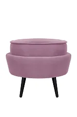 купить красивые Пуф Pearl Adorn Pink на черных ножках в интернет-магазине