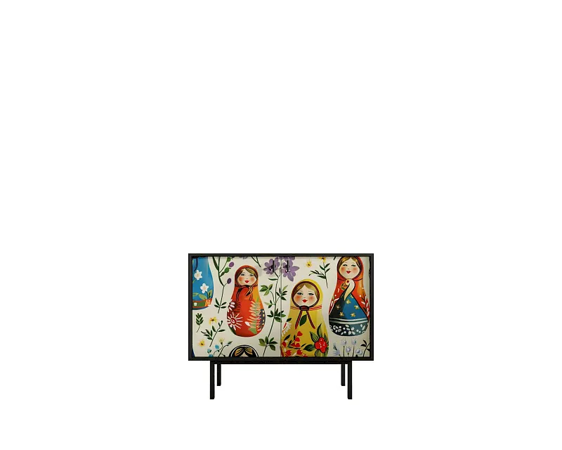 Комод с двумя дверками "Эмерсон (Emerson)" Матрешки арт EM02/Art04 в Москве Комод с двумя дверками "Эмерсон (Emerson)" Матрешки арт EM02/Art04