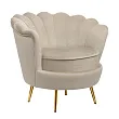 Низкое кресло ракушка Pearl Taupe №1