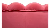 Низкое кресло ракушка Pearl Karmin на черных ножках №4