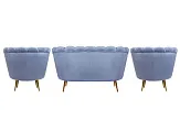 Комплект кресел и дивана ракушка Pearl Double Blue №2