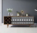 Комод "Бербер (Berber)" удлиненный с бутылочницей 19 принт арт BB15/Print_19 №0