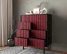 Комод на восемь ящиков "Эмерсон (Emerson)" арт EM20/red/L №1