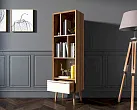Узкий стеллаж "Бруни (Bruni) с белыми фасадами" арт BR26WH №1