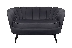 фото Дизайнерский диван Pearl Double Black на черных ножках