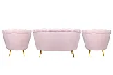 Комплект кресел и дивана ракушка Pearl Double Pink V2 №2