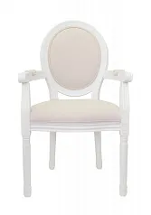 купить Мягкий стул с подлокотниками Volker Arm Beige and White