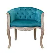 Низкое кресло ретро Kandy Blue Velvet №0