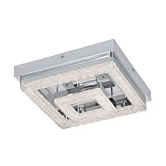 фото 95659 Светодиодный потолочный светильник FRADELO, 12W (LED), 240х240, сталь, хром/пластик с кристал., хром в интерьере