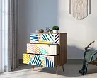 Комод "Бербер (Berber)" три ящика 42 принт арт BB40/Print_42 №1