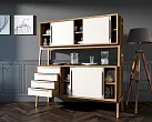 Буфет "Бруни (Bruni) с белыми фасадами" широкий арт BR37WH №1